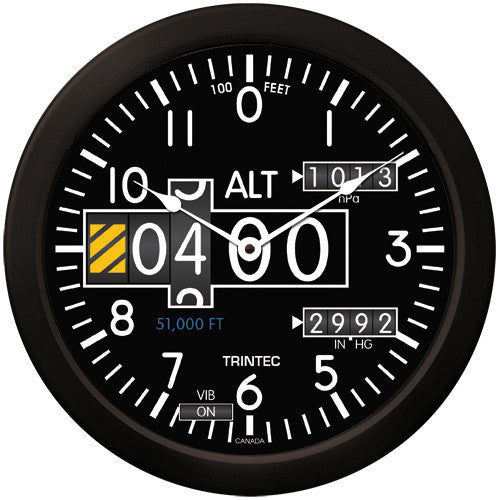 14" Modern Altimeter Clock - Trintec Industries Inc.