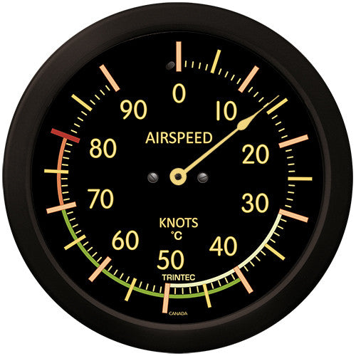 14" Vintage Airspeed Thermometer (°C) - Trintec Industries Inc.