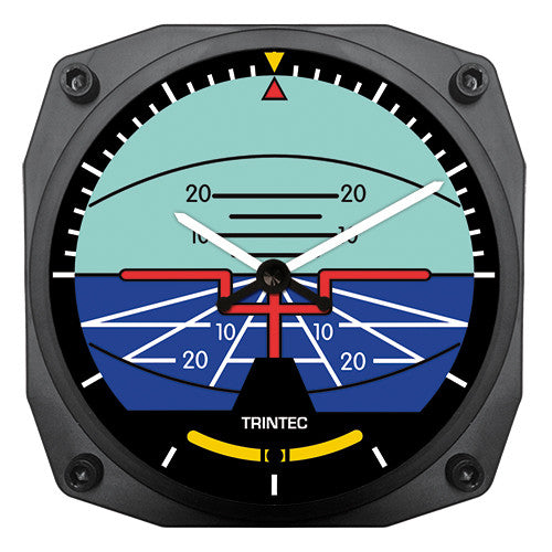 6" Artificial Horizon Instrument Style Clock - Trintec Industries Inc.