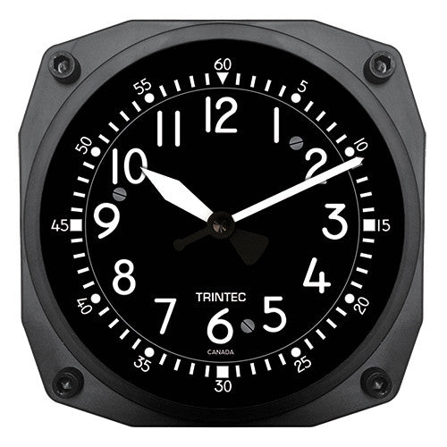 6" Cockpit Instrument Style Clock - Trintec Industries Inc.