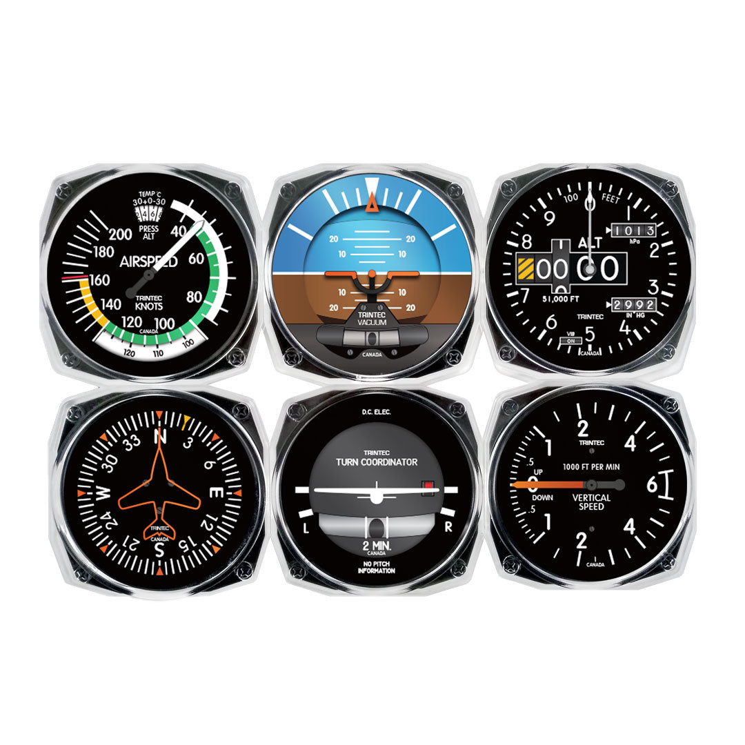 6-Piece Acyrlic Instrument Coaster Set - Modern (NEW)