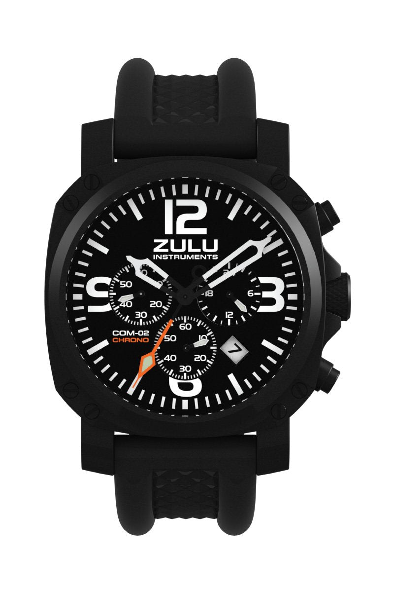 COM-02 Chronograph - Black - Front