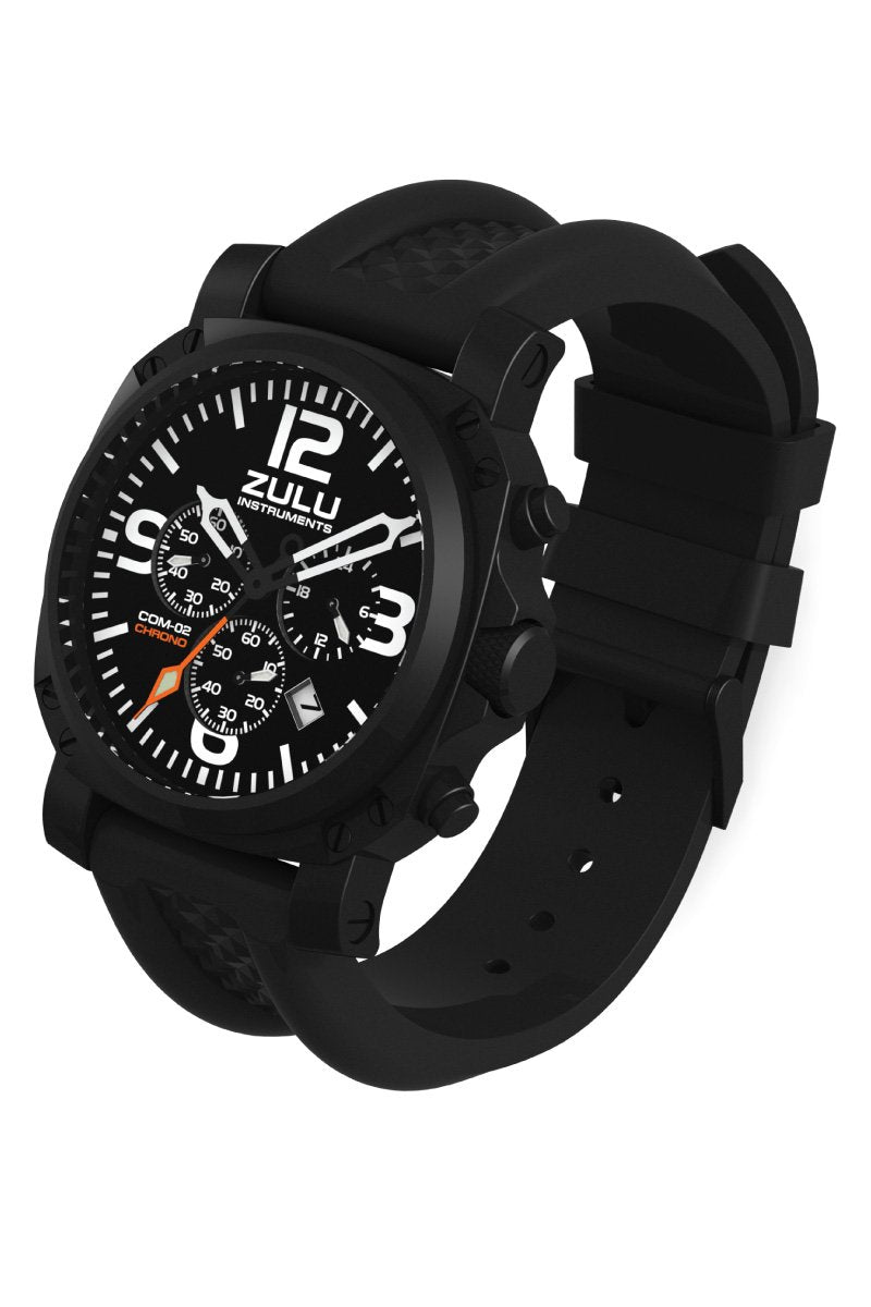 COM-02 Chronograph - Black - Perspective