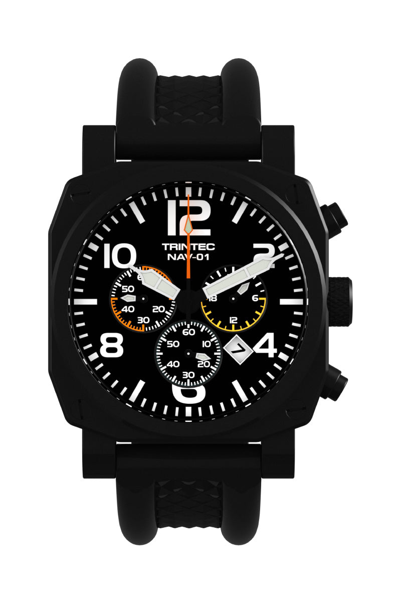 NAV-01 Chronograph / Black / Quartz (NEW) - Trintec Industries Inc.