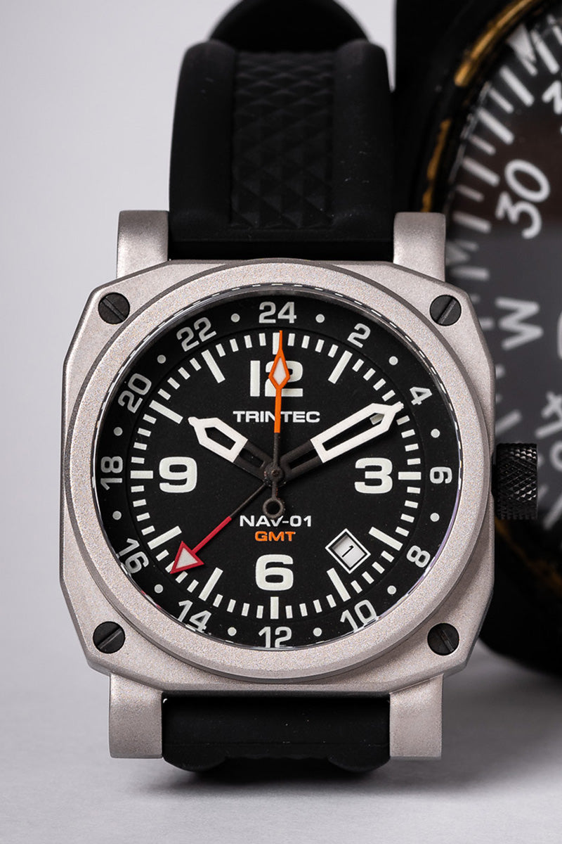 NAV-01 Chronograph Professional Pilot Watch - Black – Trintec