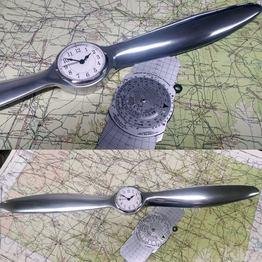 26" Cast Aluminum Propeller Clock (NEW)