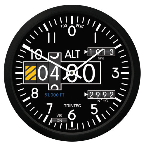 10" Modern Altimeter Round Clock - Trintec Industries Inc.