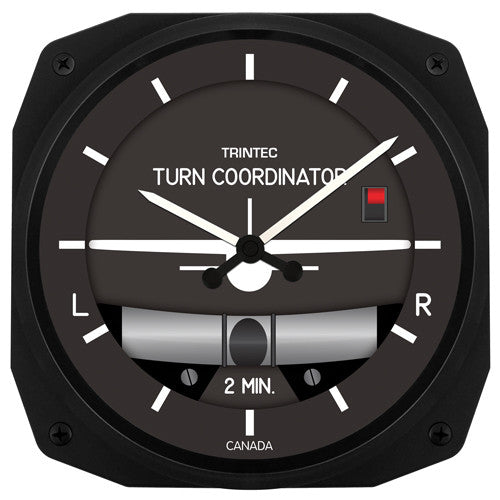 10" Turn & Bank Instrument Style Clock - Trintec Industries Inc.