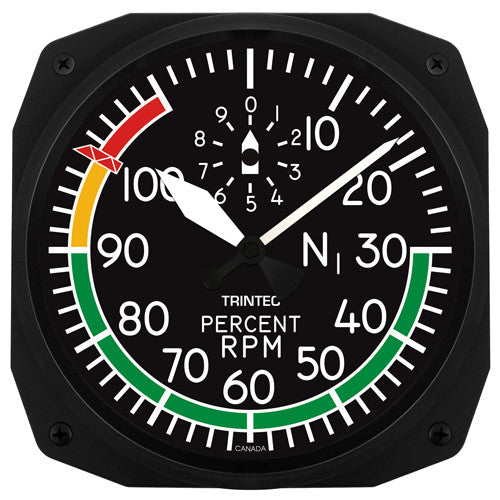 10" Percent RPM Instrument Style Clock - Trintec Industries Inc.