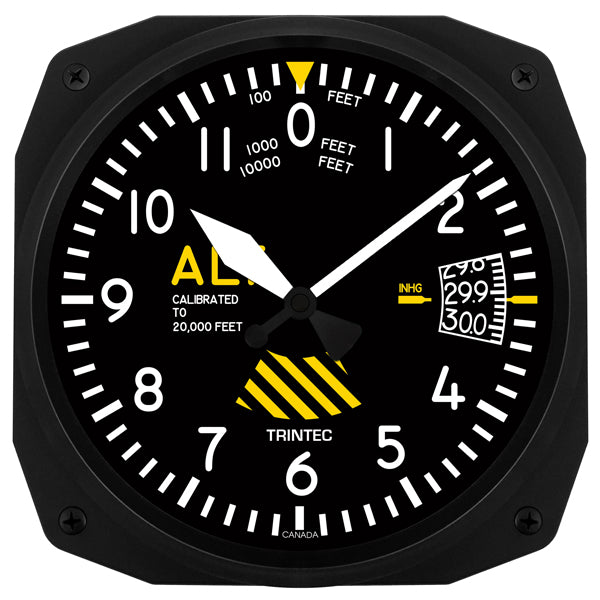 10" 30th Anniversary Altimeter Instrument Style Clock - Trintec Industries Inc.