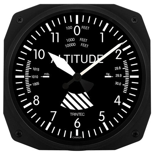 10" Classic Altimeter Instrument Style Clock - Trintec Industries Inc.