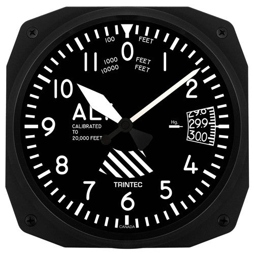 10" Altimeter Instrument Style Clock - Trintec Industries Inc.
