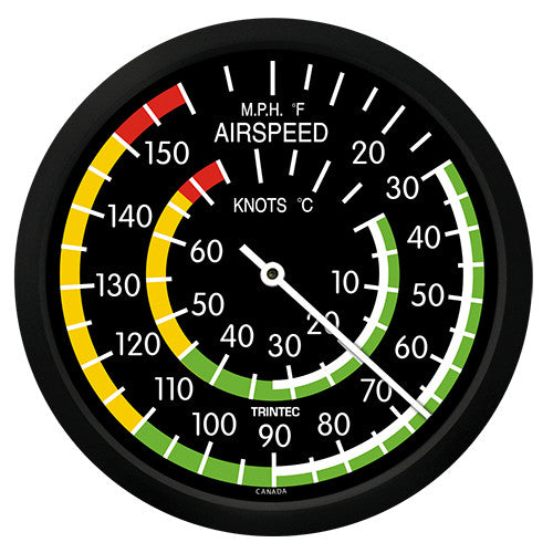 Vintage Horizon Clock/Airspeed Indicator Thermometer F | Aircraft