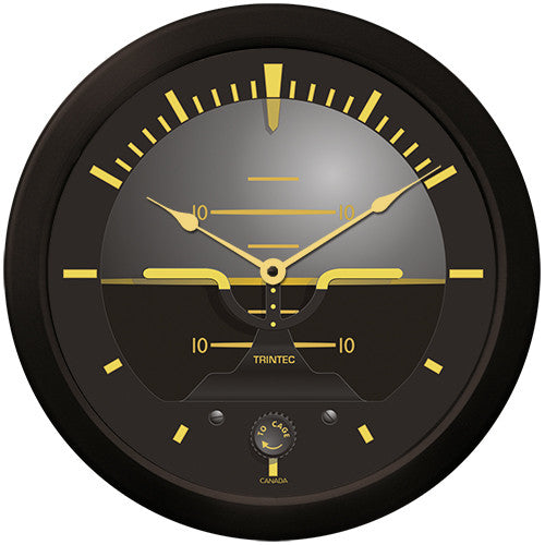 14" Vintage Artificial Horizon Clock - Trintec Industries Inc.