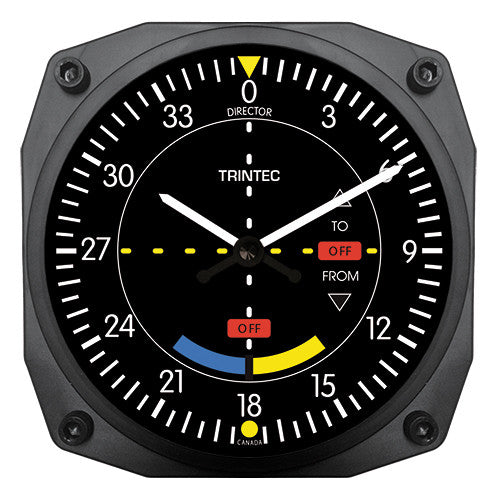 6" VOR Instrument Style Clock - Trintec Industries Inc.