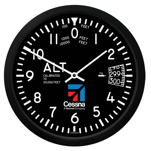 10" Cessna Altimeter Round Clock - Trintec Industries Inc.