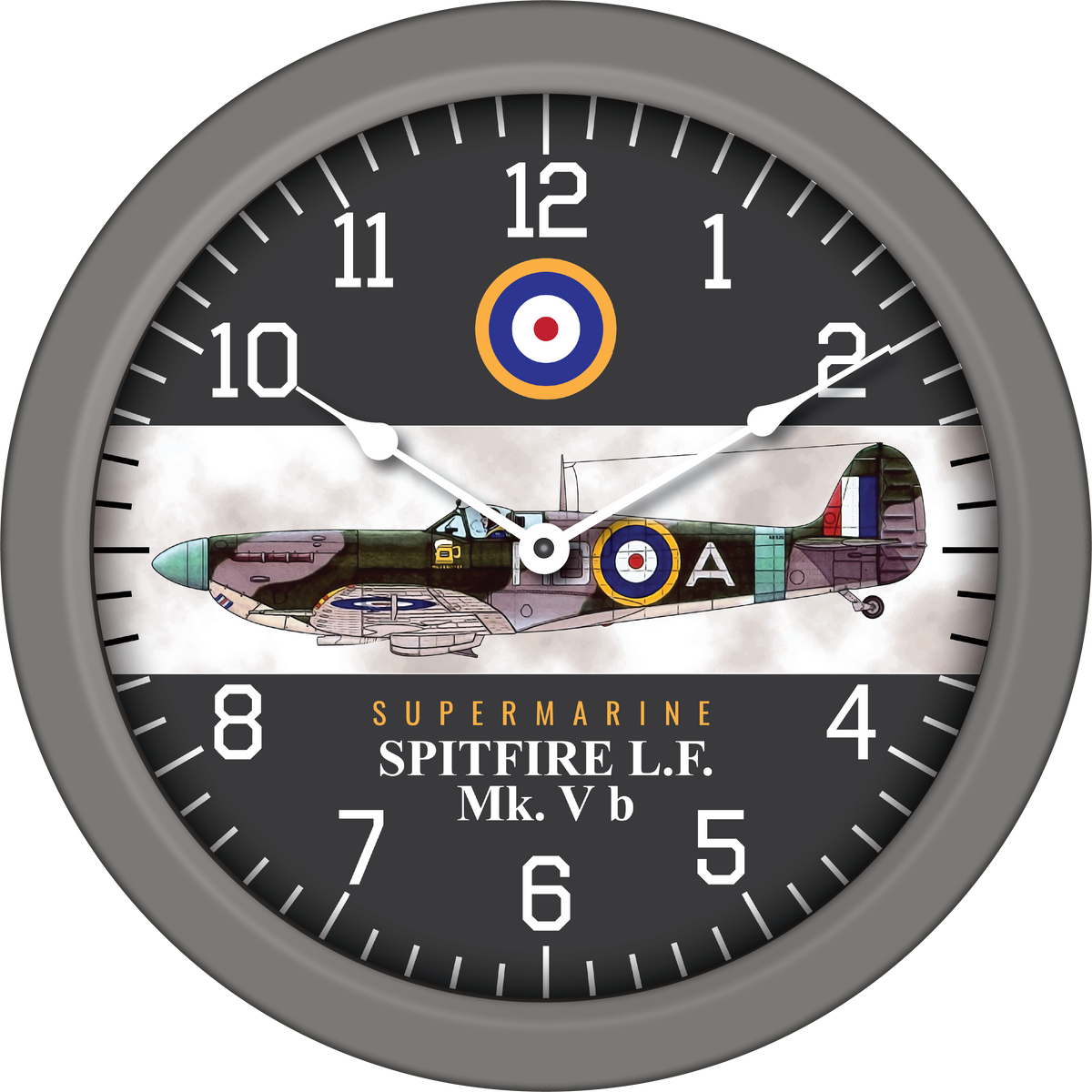 14" WWII Aircraft Wall Clock - Spitfire LF Mk Vb