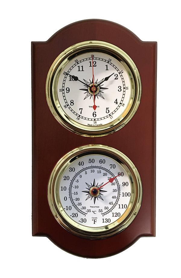 Euro Nautical 2-Piece Weather Station - Clock/Thermo - Trintec Industries Inc.