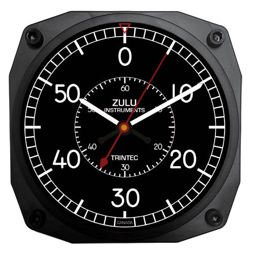 6" ZULU Instruments Flight Chronograph Clock - Trintec Industries Inc.
