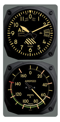 Vintage Altimeter/Airspeed Clock & Thermometer Set (°F or °C) - Trintec Industries Inc.