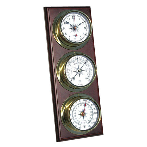 Omni Nautical 3-Piece Weather Station - Clock/Baro/Thermo - Trintec Industries Inc.
