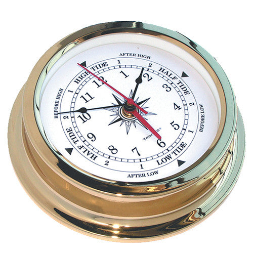 Solaris Brass Marine Time & Tide Clock - Trintec Industries Inc.
