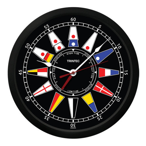 10" Nautical Flag Time & Tide Clock - Trintec Industries Inc.