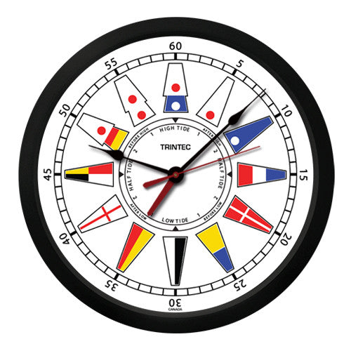 10" Nautical Flag Time & Tide Clock - Trintec Industries Inc.